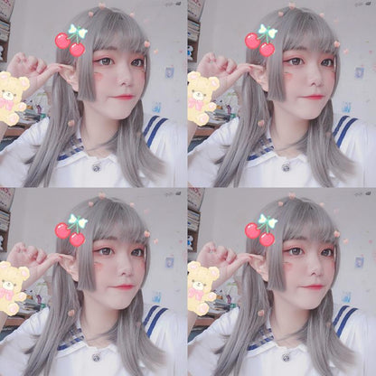 Free Shipping For Hivava Sweet Long Hair Hime Cut Wig