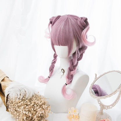 Free Shipping For Hivava Pink Gradient Lolita Long Curl Wig