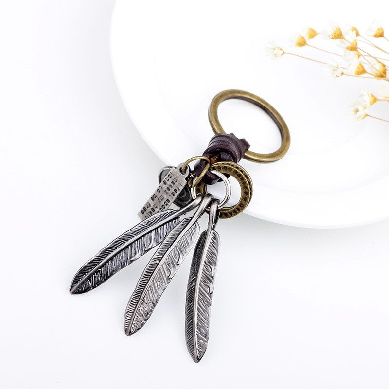 Fashion Alloy Leaves Key Chain