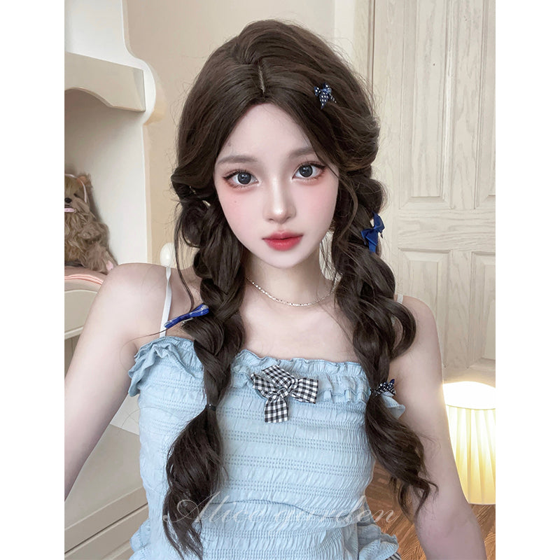 Free Shipping For Hivava Casual Series Natural Brown Long Curly Wig