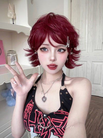 Free Shipping For Hivava Casual Series Short Red Punk Wig