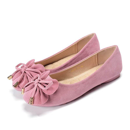 Creative Bowknot Suede Comfortable Flat Shoes Sneaker