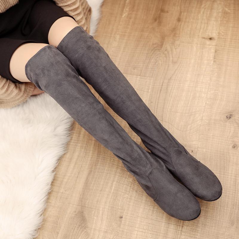 New Autumn And Winter High Knee Flat Boots