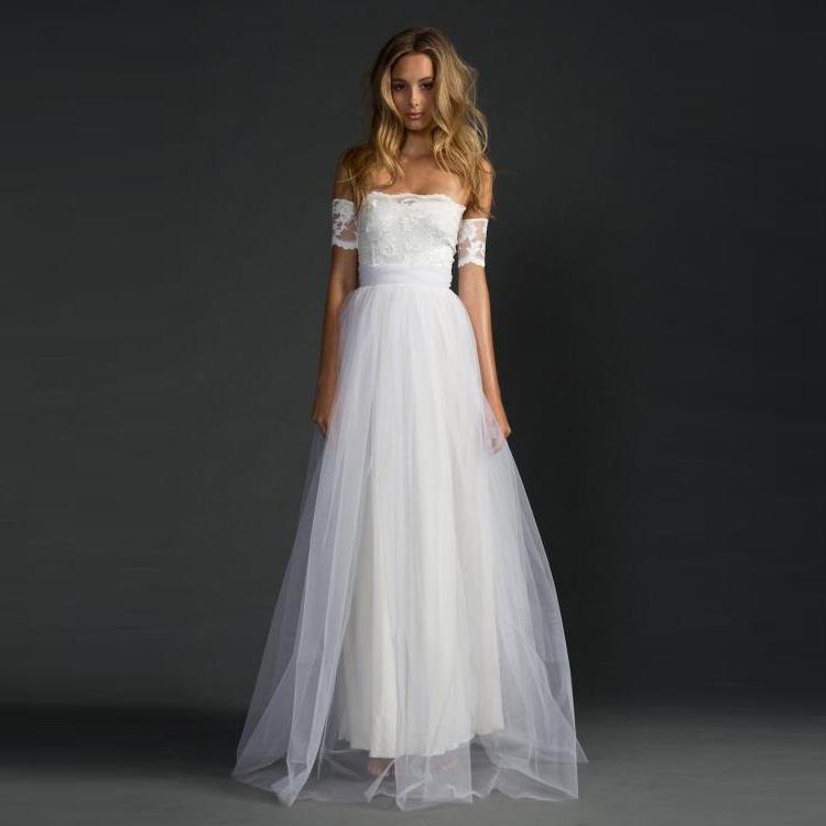 Clearance Off-shoulder Lace Pleated Bowknot Floor Grown Long Dress