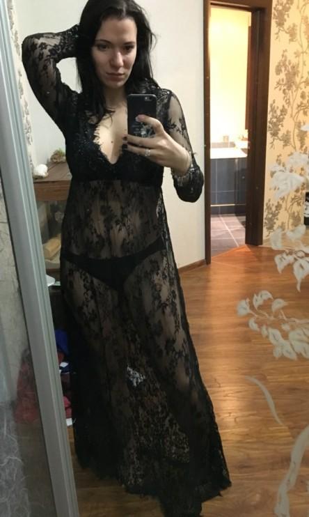 Clearance Lace Embroidery Hollow Out Sexy Deep V Dress