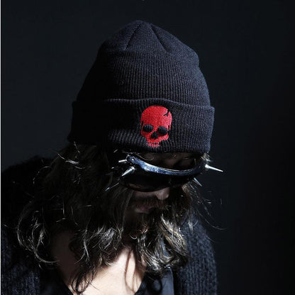 Punk Skeleton Knitted Hat Men's And Women's Warm Hip Hop Pullover Hat