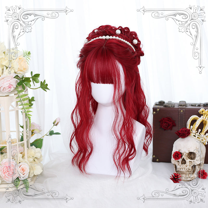 Free Shipping For Hivava Harajuku Red Long Curly Wig