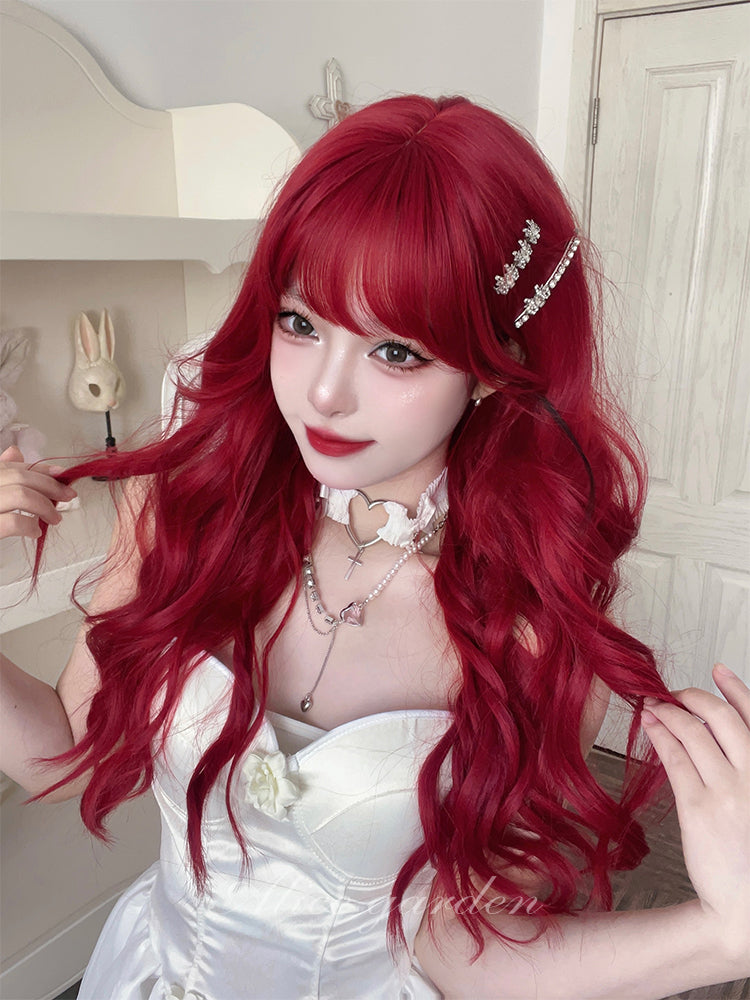 Free Shipping For Hivava Casual Series Hot Cherry Red Curly Wig