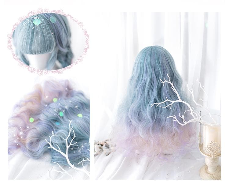 Free Shipping For Hivava Gradient Harajuku Lolita Long Curl Wig