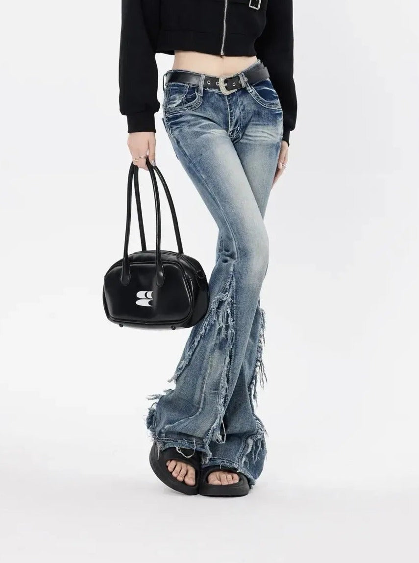 Free Shipping For Retro Flare Flimming Jeans