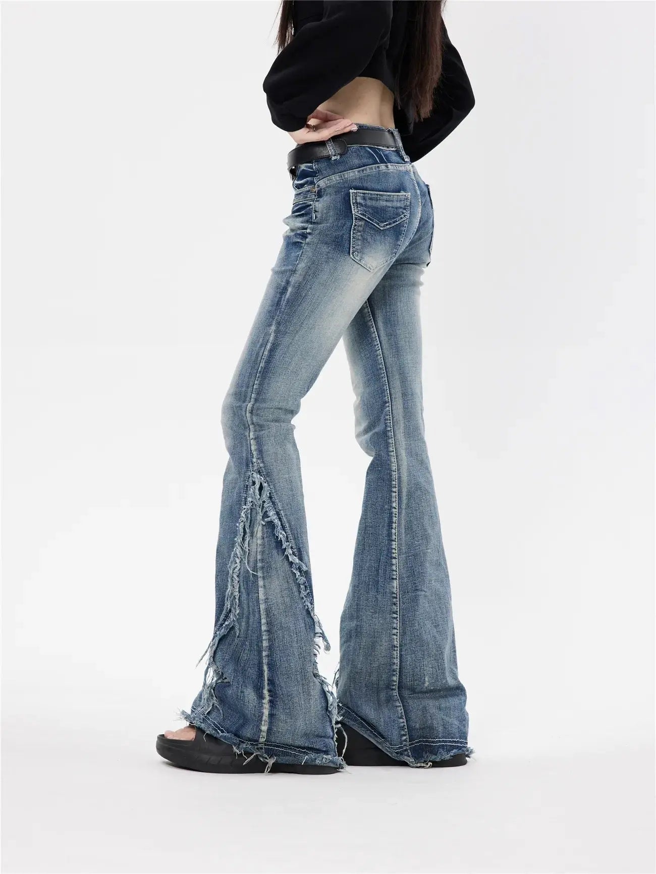 Free Shipping For Retro Flare Flimming Jeans