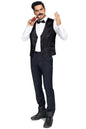 Free Shipping For 4 Piece Mobster Kit, Includes Vest, Bow Tie, Mustache, And Cigar