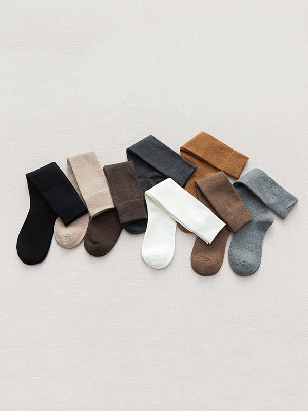 New Fashion Casual Keep Warm Solid Color Socks Accessories-Homeundewear