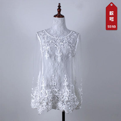 Lace Transparent Long Sleeves Beach Bikini Cover Up Dress