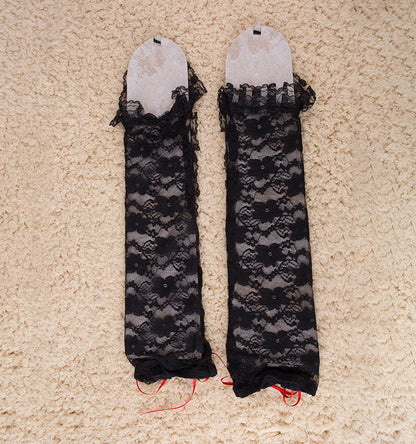 Lace Strap Hook Finger Gloves