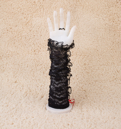 Lace Strap Hook Finger Gloves