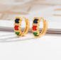 Free Shipping ForFashion Multi-style Square Crystal Zircon Ornament Gold Plated Diamond Ear Ring