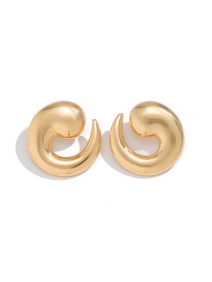 Geometric Solid Color Exaggerated Earrings Accessories