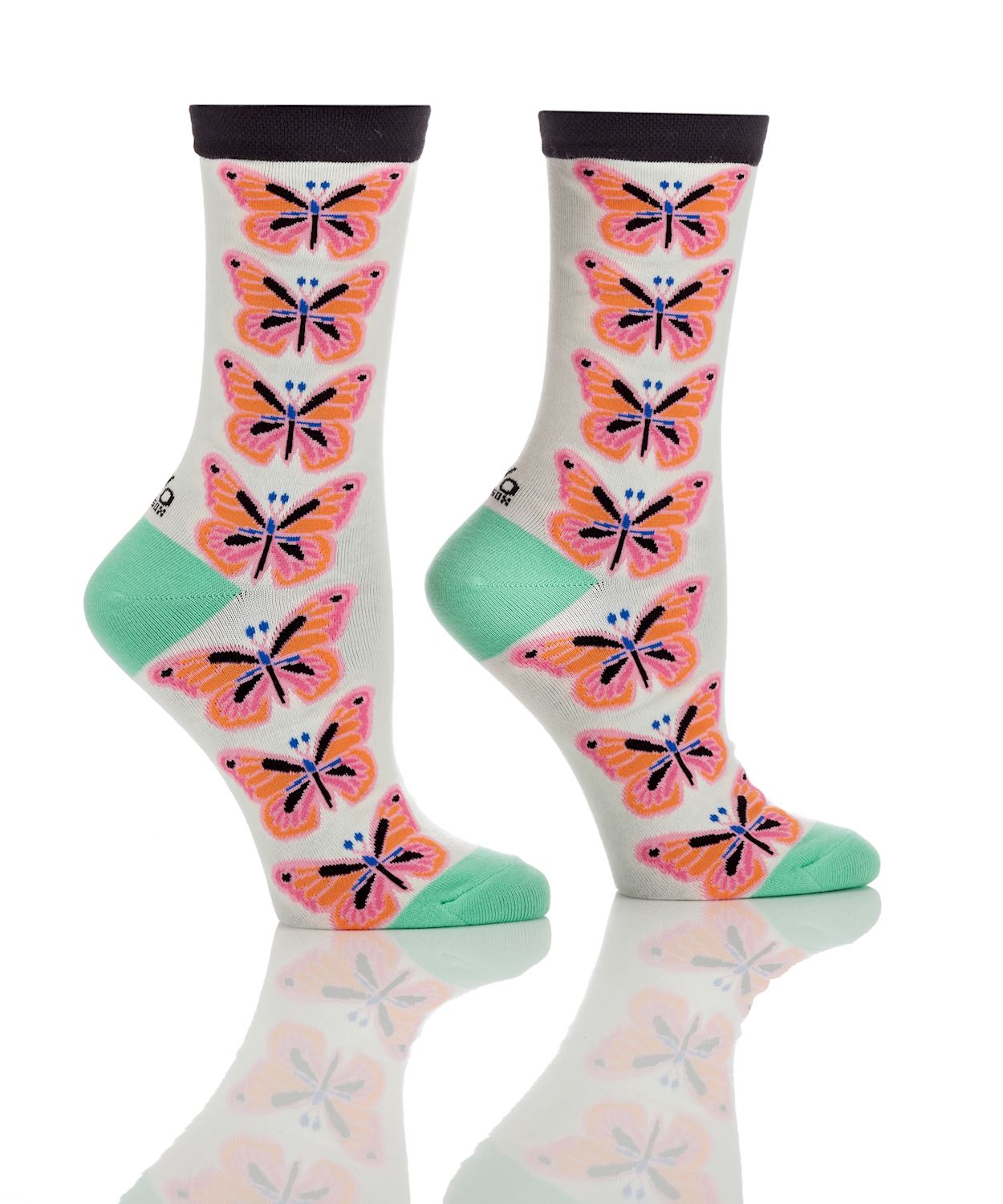 Free Shipping For Women's Crew Sock- Butterflies