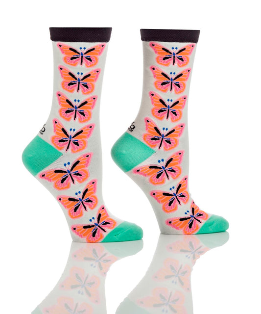 Free Shipping For Women's Crew Sock- Butterflies