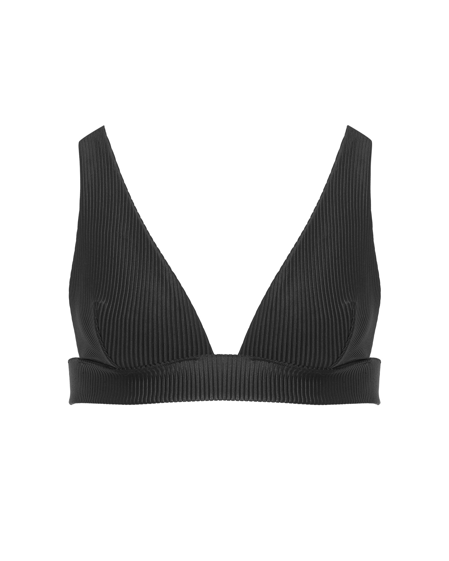 Lucerne Plunge Bikini Top Black