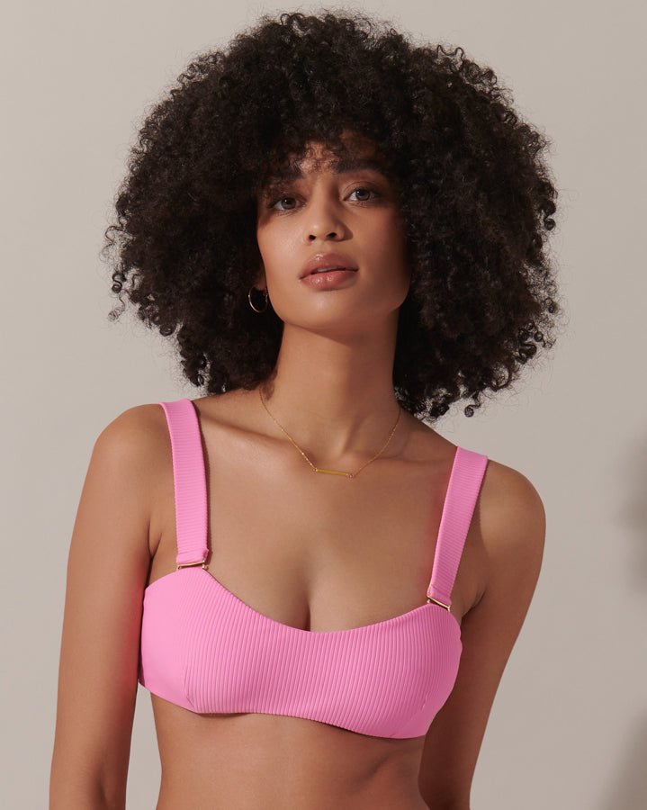 Lucerne Bandeau Bikini Top Pink 