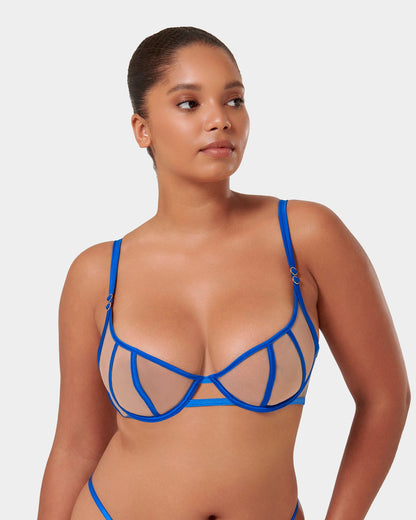 Etta Wired Bra Egyptian Blue/Sheer