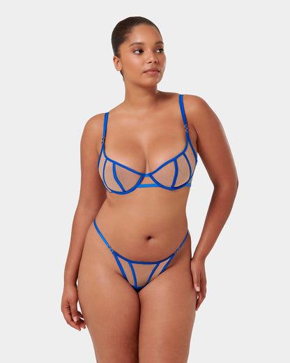 Etta Wired Bra Egyptian Blue/Sheer