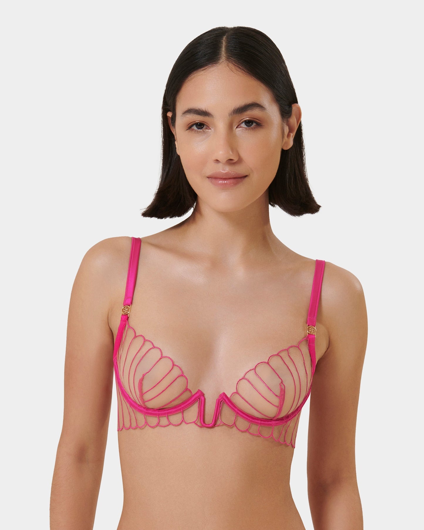 Imogen Wired Bra Fuchsia Pink/Sheer