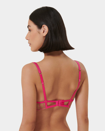 Imogen Wired Bra Fuchsia Pink/Sheer