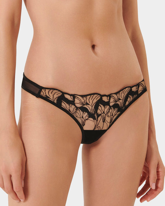 Kalmia ECO Thong Black/Sheer