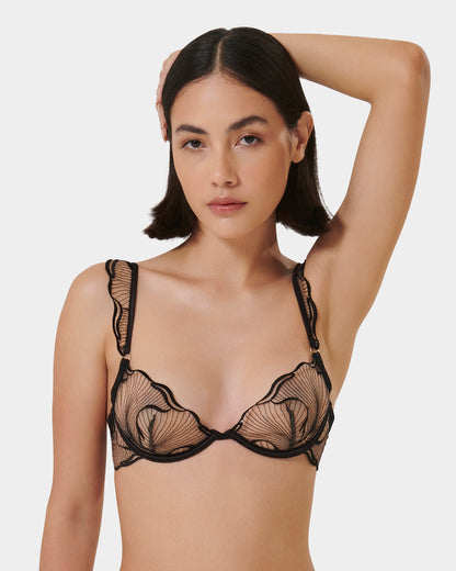 Marabel Wired Bra Black/Sheer