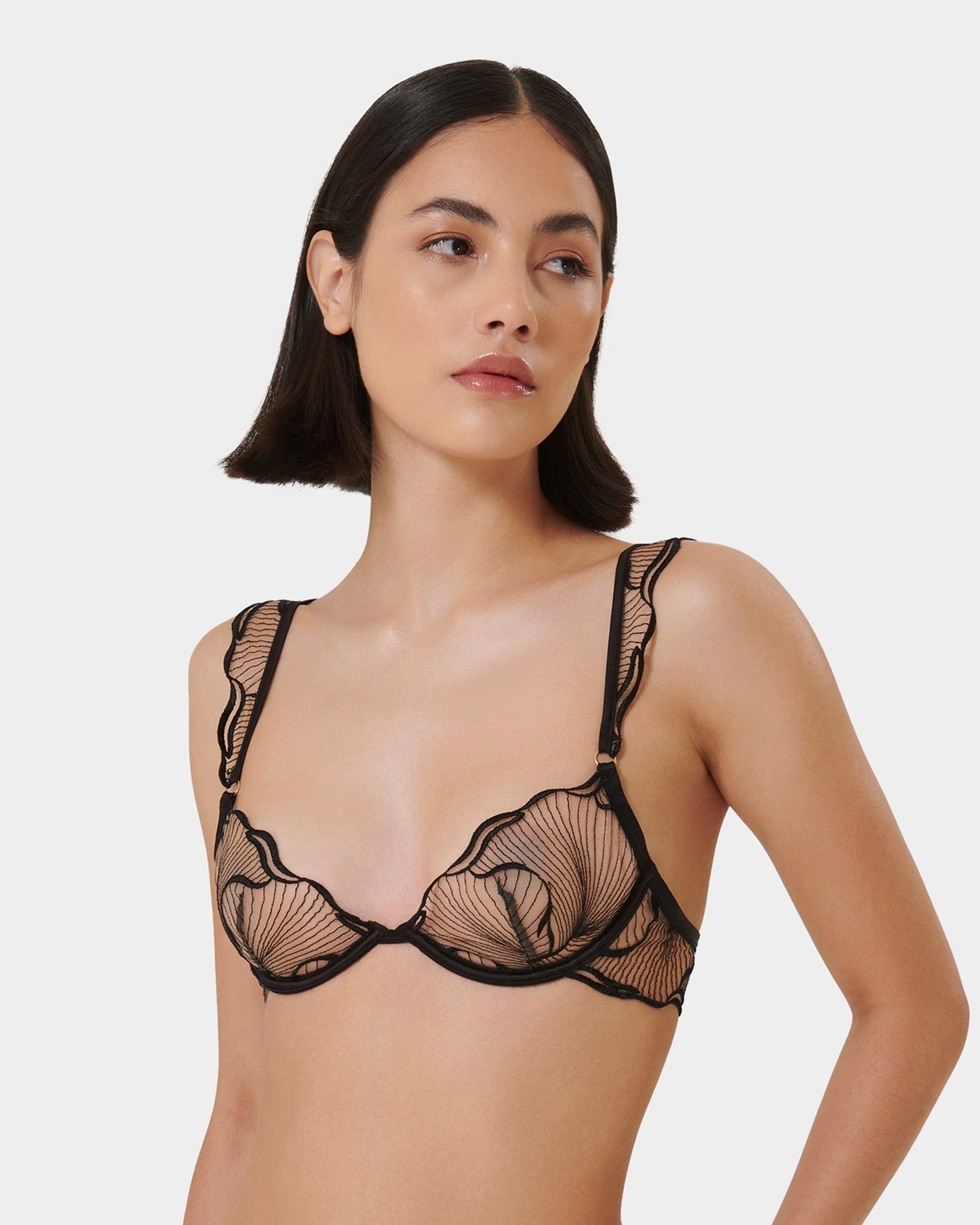 Marabel Wired Bra Black/Sheer