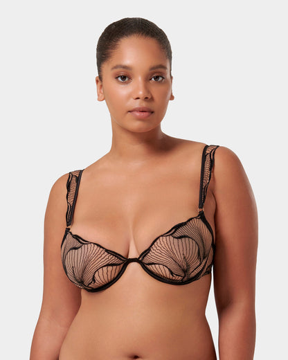 Marabel Wired Bra Black/Sheer