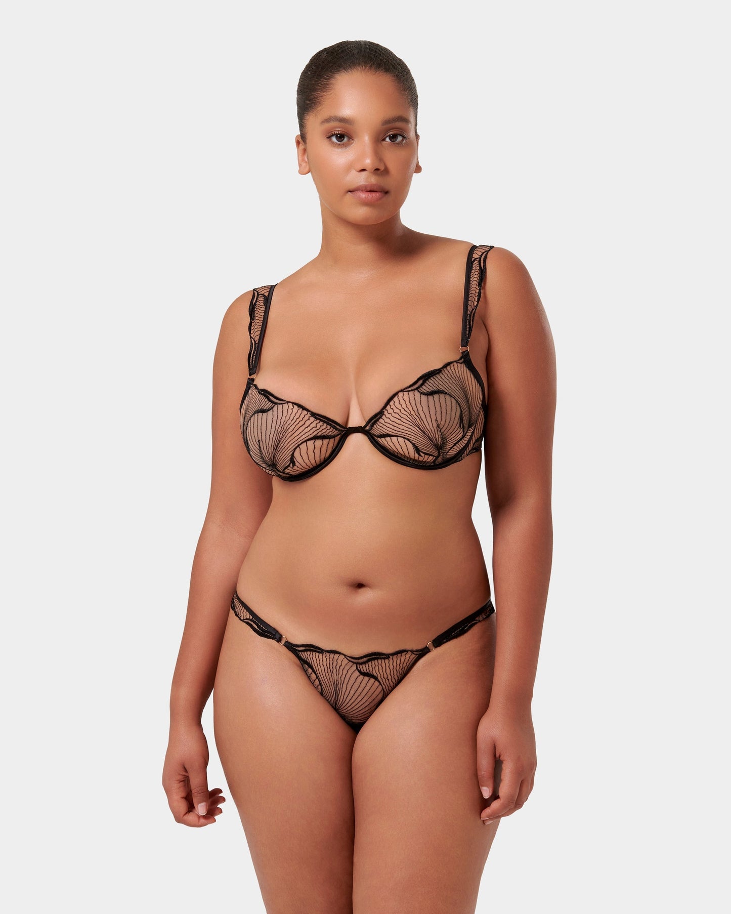 Marabel Wired Bra Black/Sheer