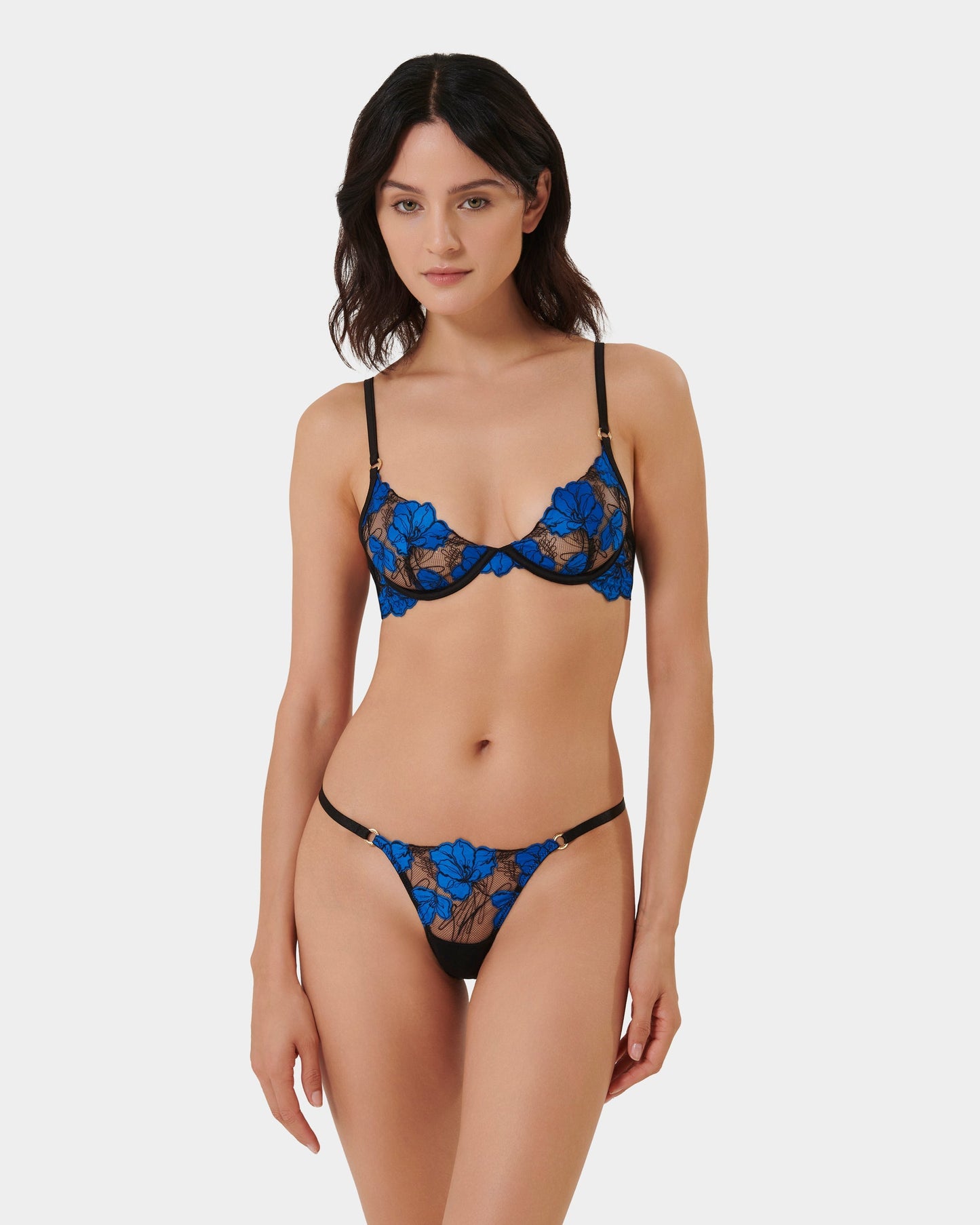 Sorento Thong Black/Egyptian Blue