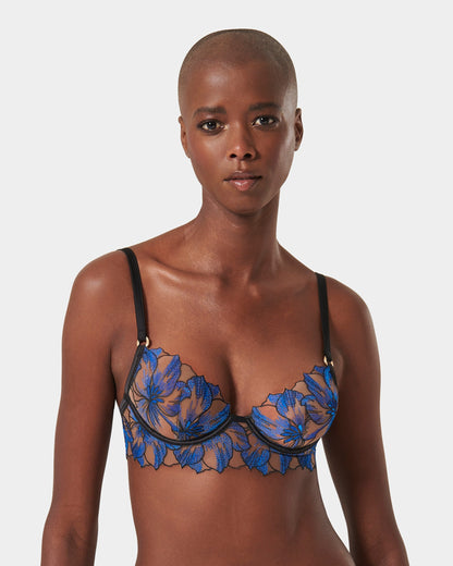 Lyandra Wired Bra Egyptian Blue/Black/Sheer