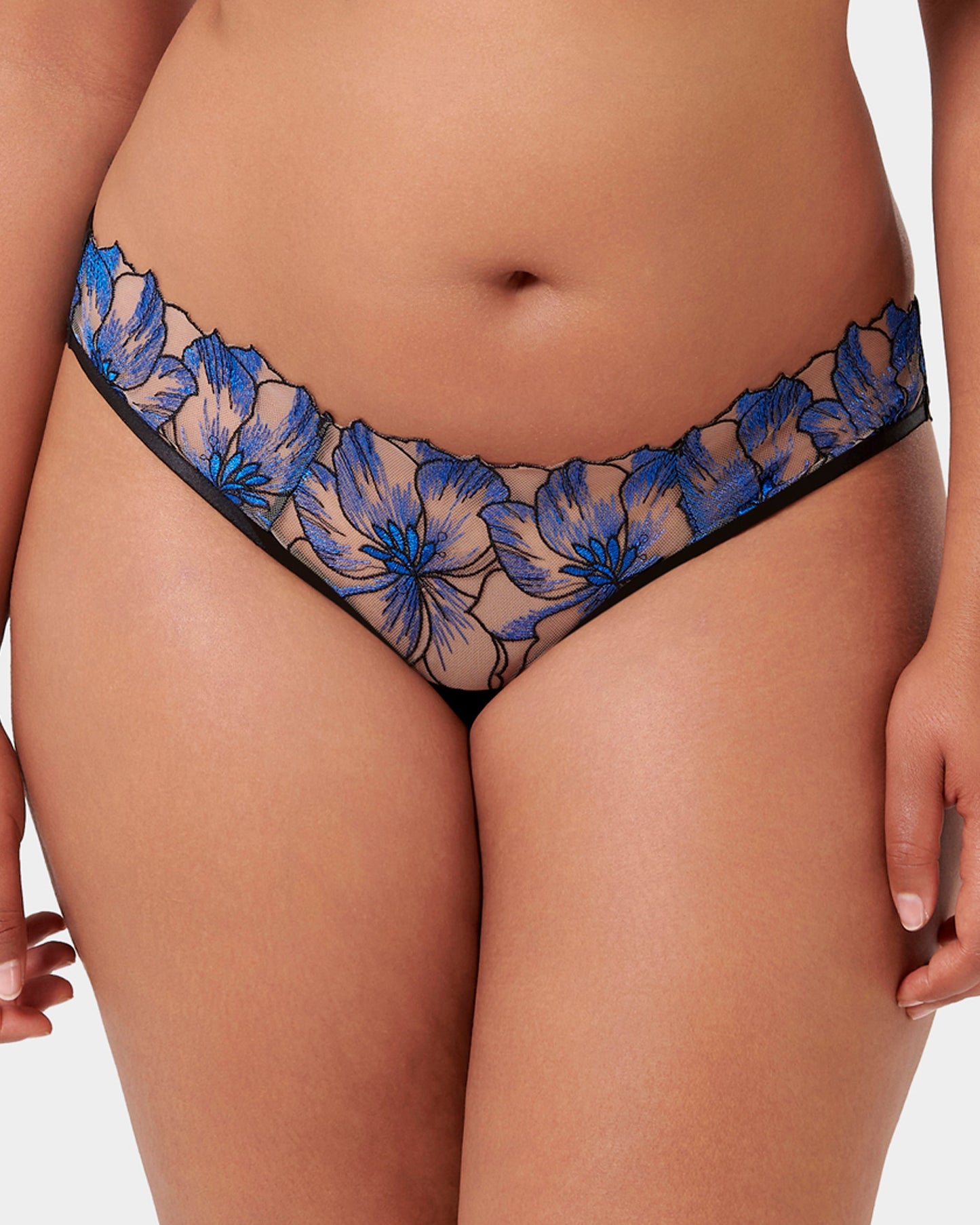 Lyandra Panty Egyptian Blue/Black/Sheer