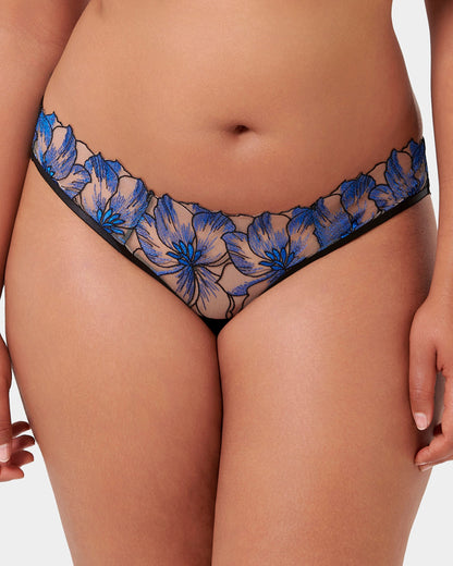 Lyandra Panty Egyptian Blue/Black/Sheer