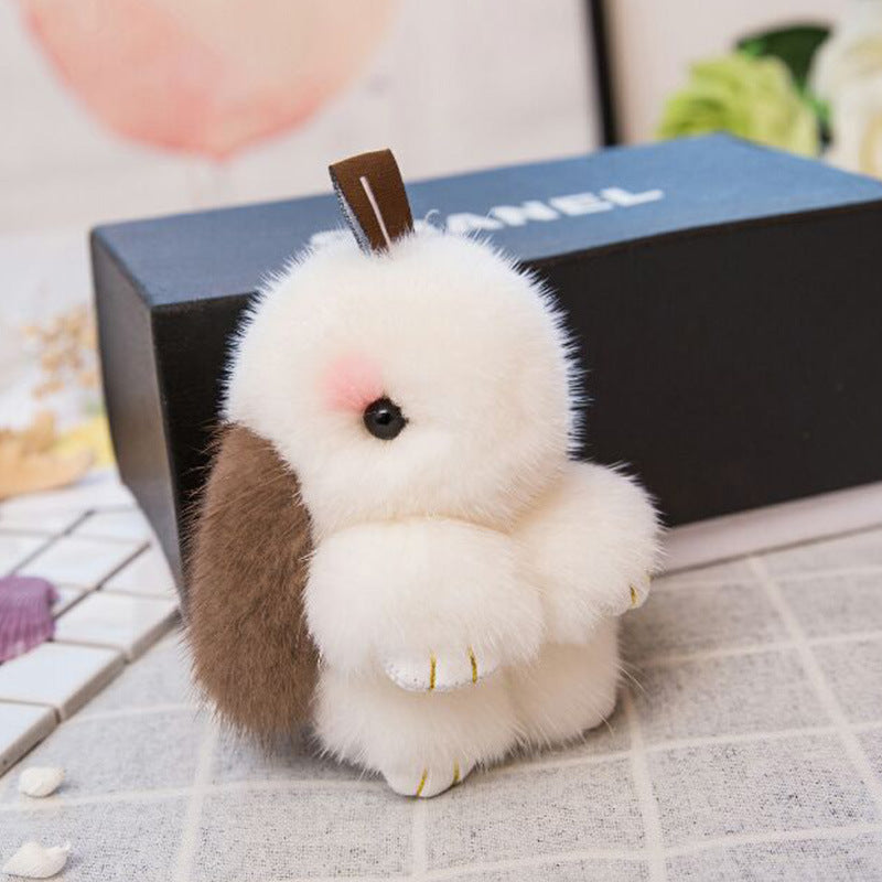 Cute Mini Real Rabbit Fur Bunny Charm