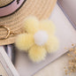 Creative Mink Fur Sakura Bag Charm Keychain