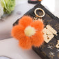 Creative Mink Fur Sakura Bag Charm Keychain