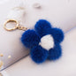 Creative Mink Fur Sakura Bag Charm Keychain