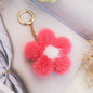 Creative Mink Fur Sakura Bag Charm Keychain