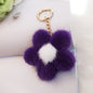 Creative Mink Fur Sakura Bag Charm Keychain