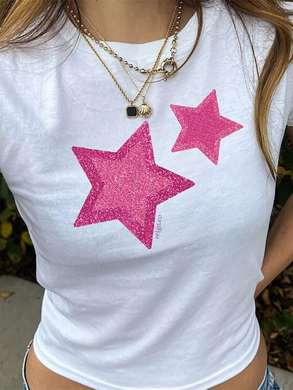 Star Print Short Sleeve Tee