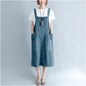 Korean-style Literary Plus Size Denim Overall Dress