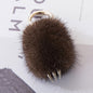 Cute Mink Fur Wolf Paw Charm Keychain