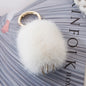 Cute Mink Fur Wolf Paw Charm Keychain