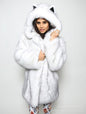 Faux Fox Fur Women Cat Style Oversized Coat